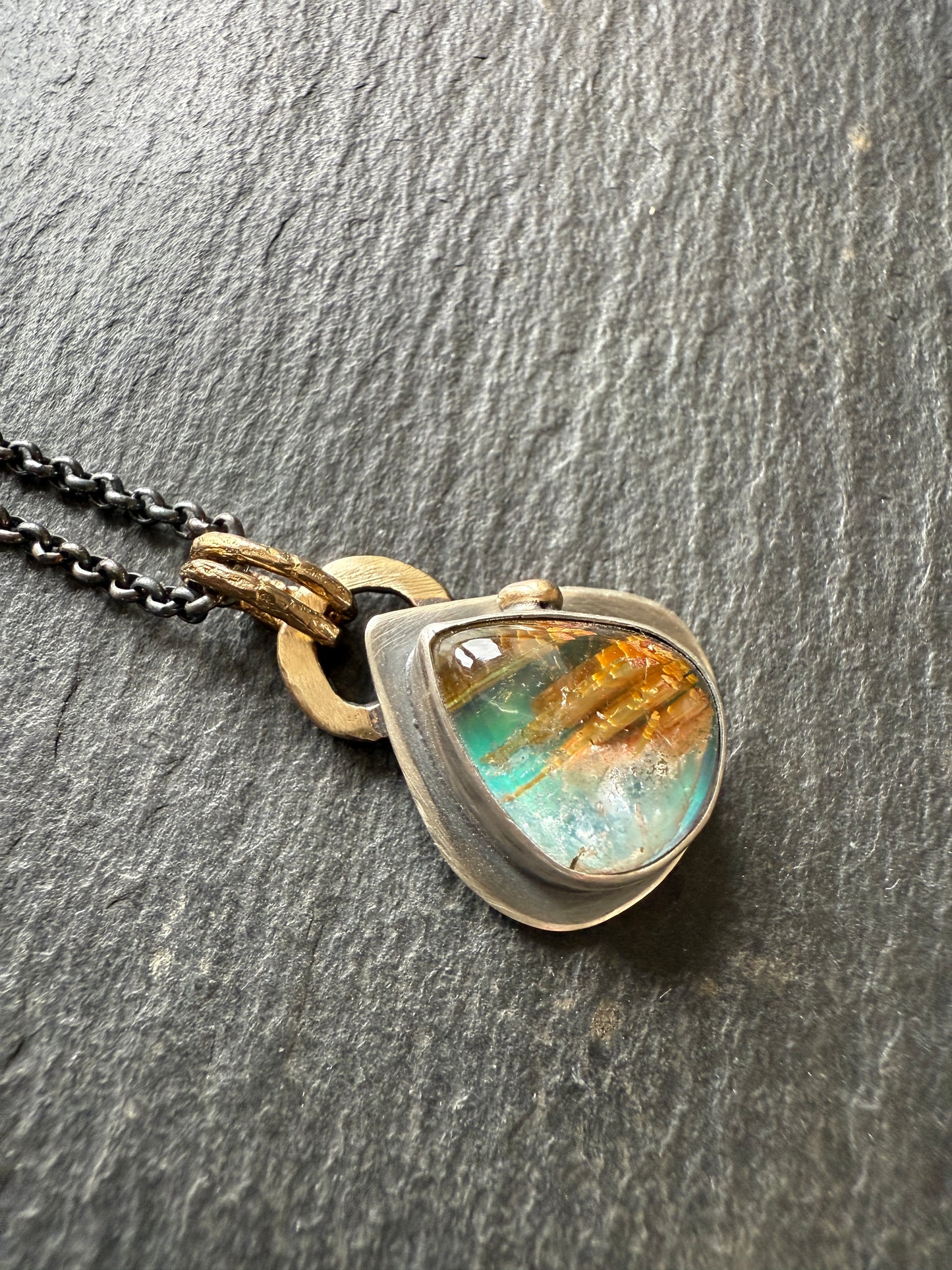 Pear Rutile Quartz Pendant