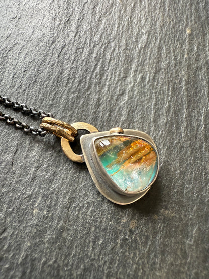 Pear Rutile Quartz Pendant