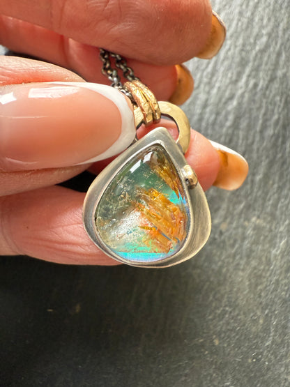 Pear Rutile Quartz Pendant