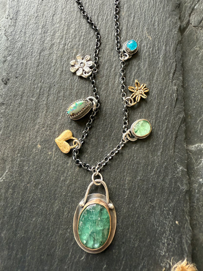 Kyanite Multi Charm Necklace