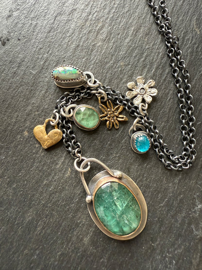 Kyanite Multi Charm Necklace