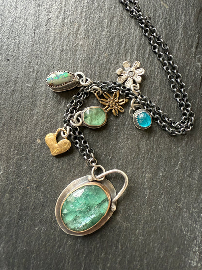 Kyanite Multi Charm Necklace