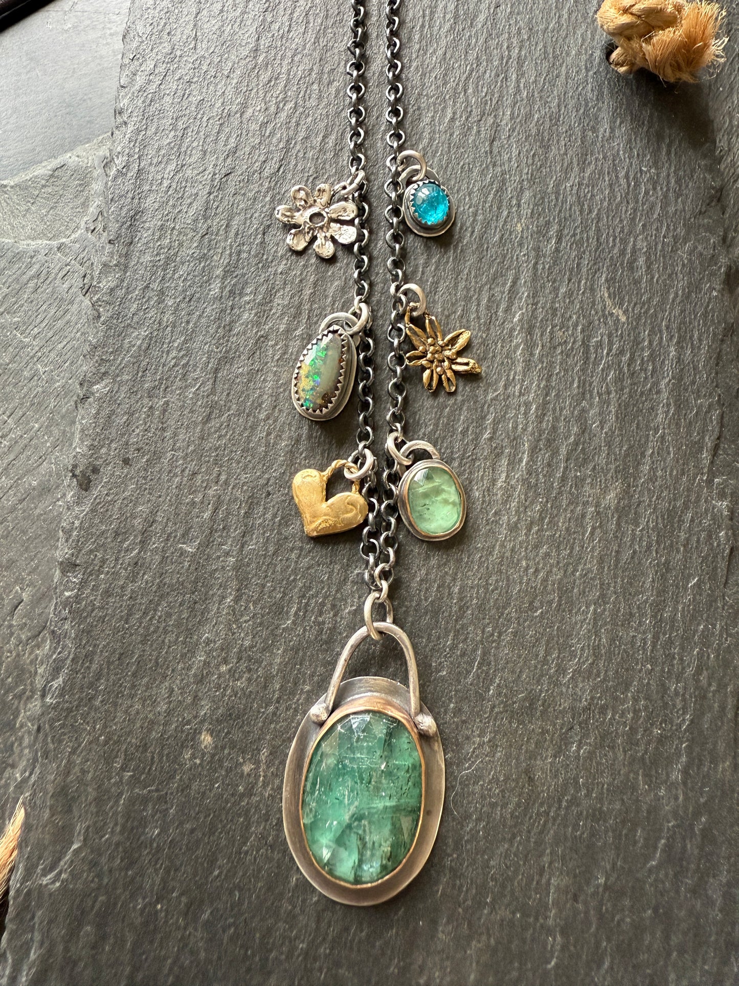 Kyanite Multi Charm Necklace