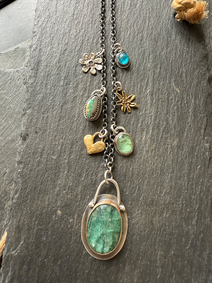 Kyanite Multi Charm Necklace