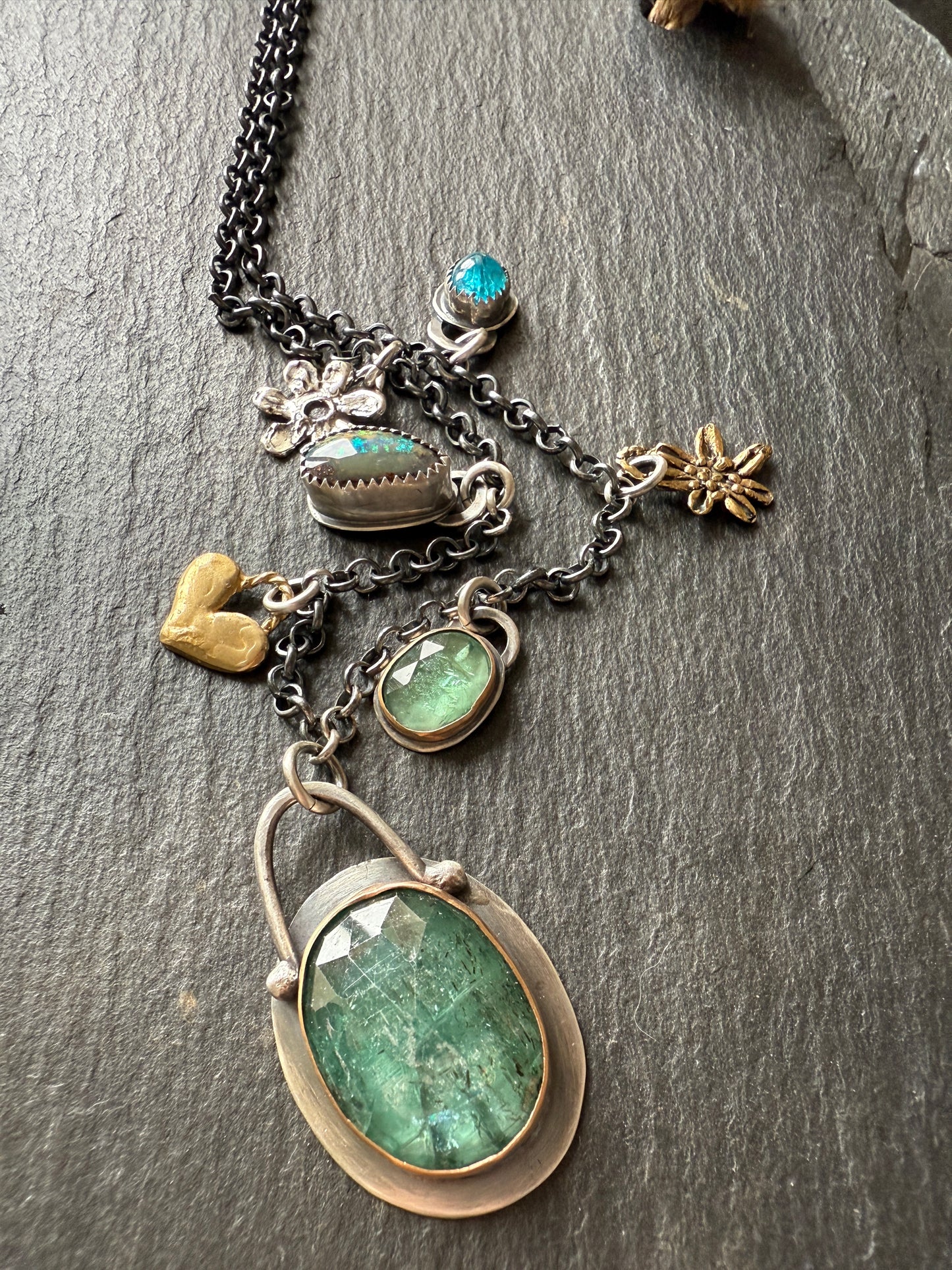 Kyanite Multi Charm Necklace