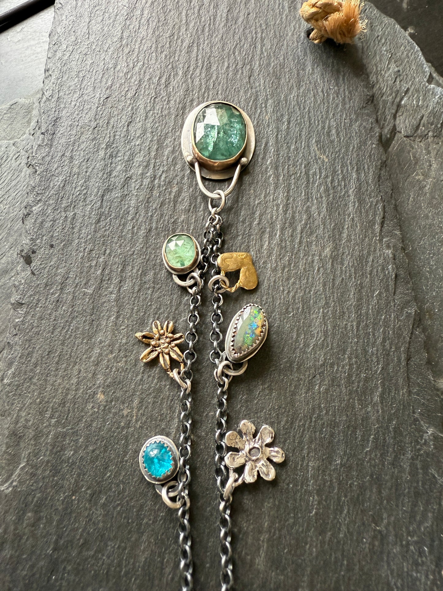 Kyanite Multi Charm Necklace