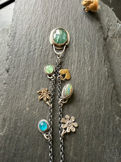 Kyanite Multi Charm Necklace