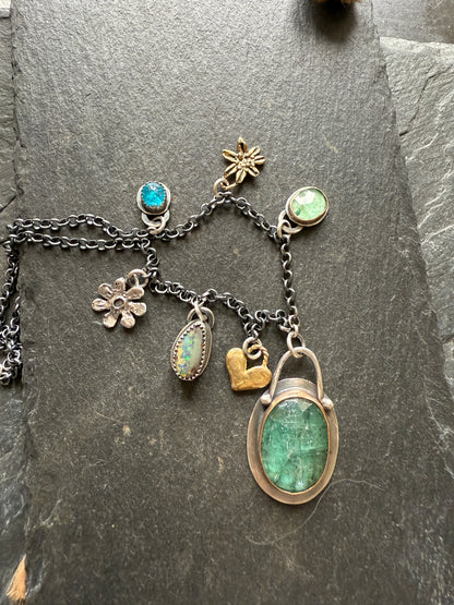 Kyanite Multi Charm Necklace