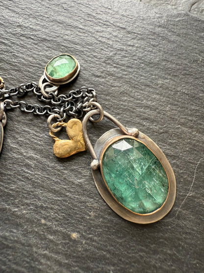 Kyanite Multi Charm Necklace