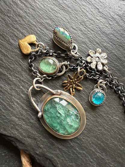 Kyanite Multi Charm Necklace