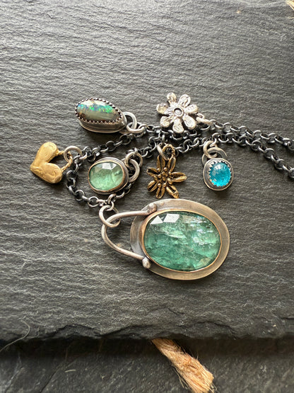 Kyanite Multi Charm Necklace