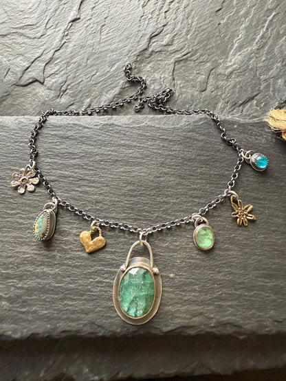 Kyanite Multi Charm Necklace