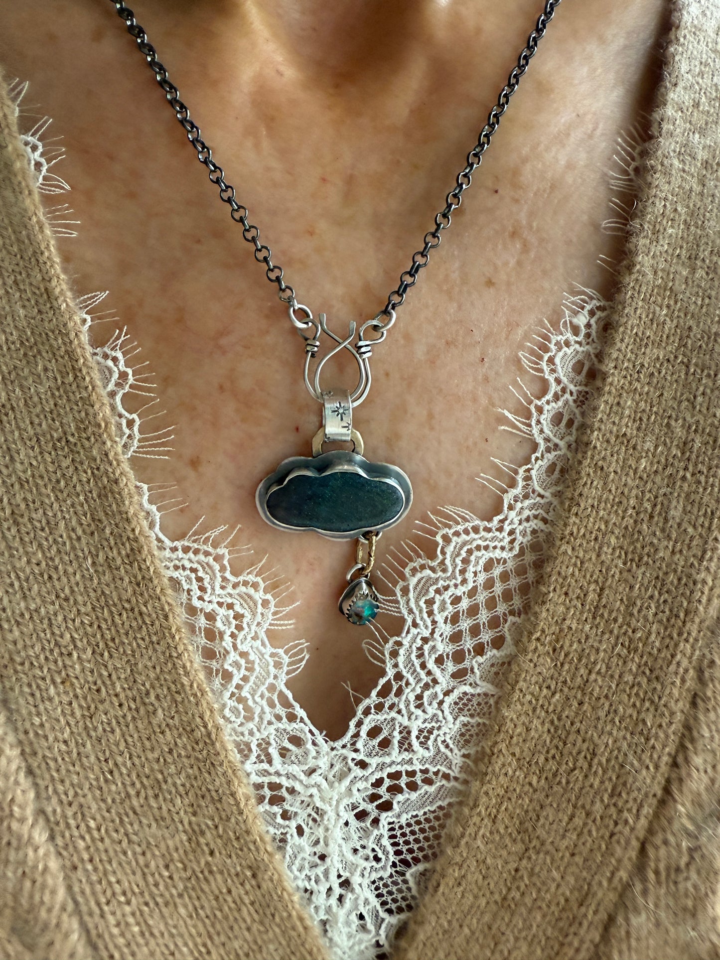 Moody Cloud Pendant Necklace