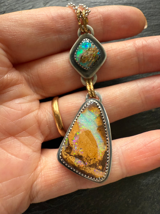 Boulder Opal necklace
