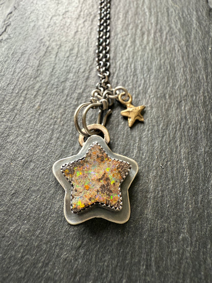 Star Boulder Opal Necklace