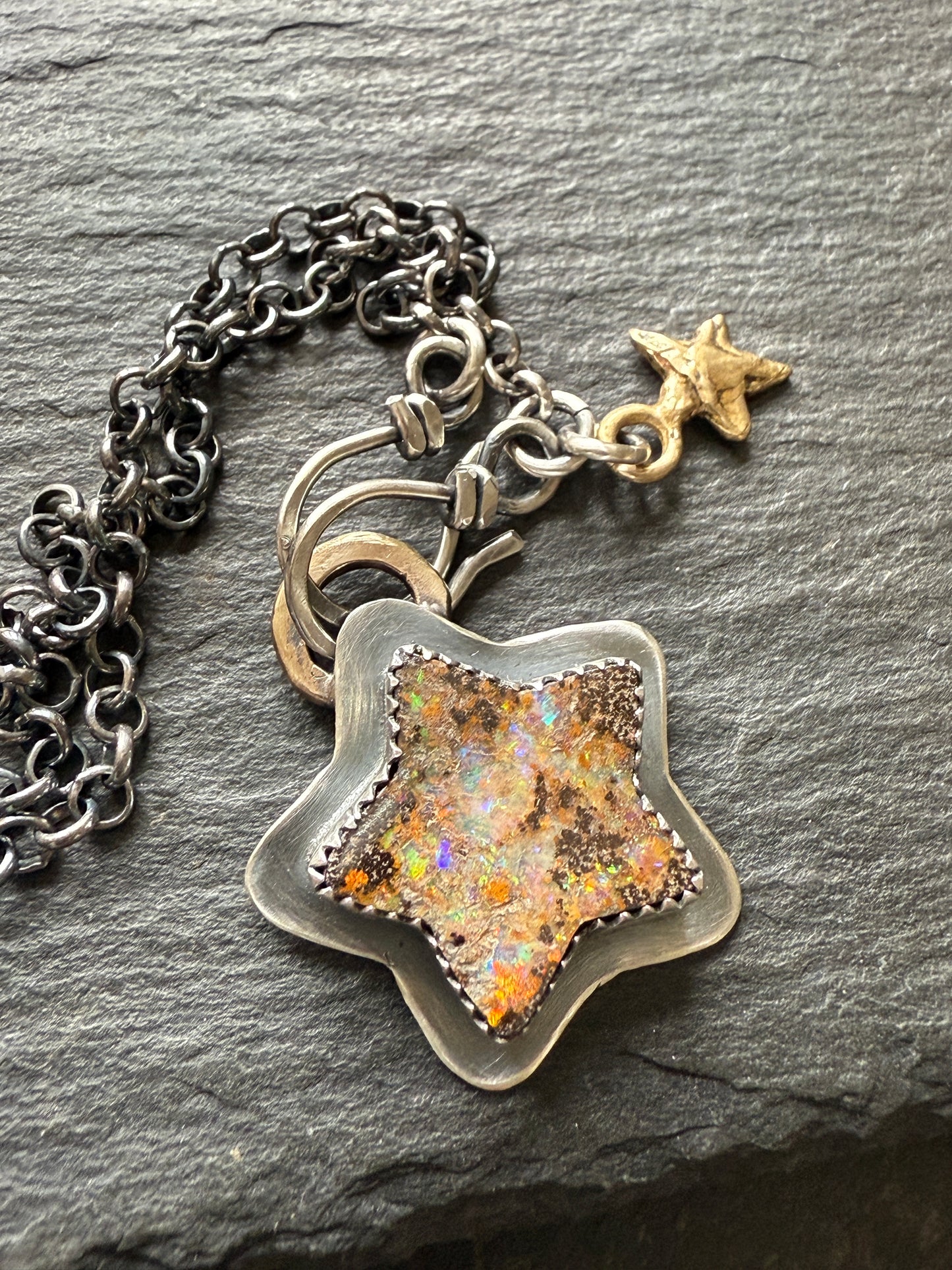 Star Boulder Opal Necklace