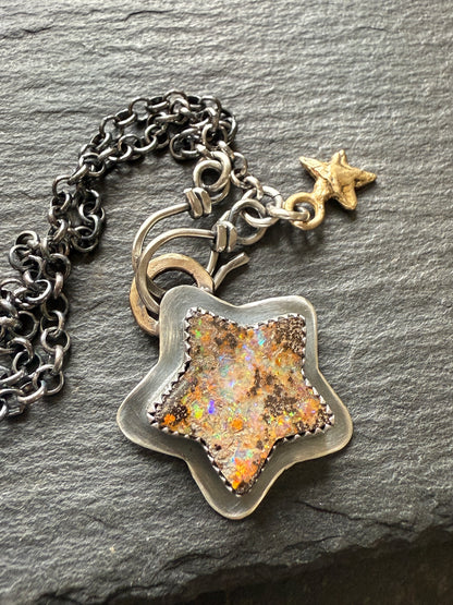 Star Boulder Opal Necklace