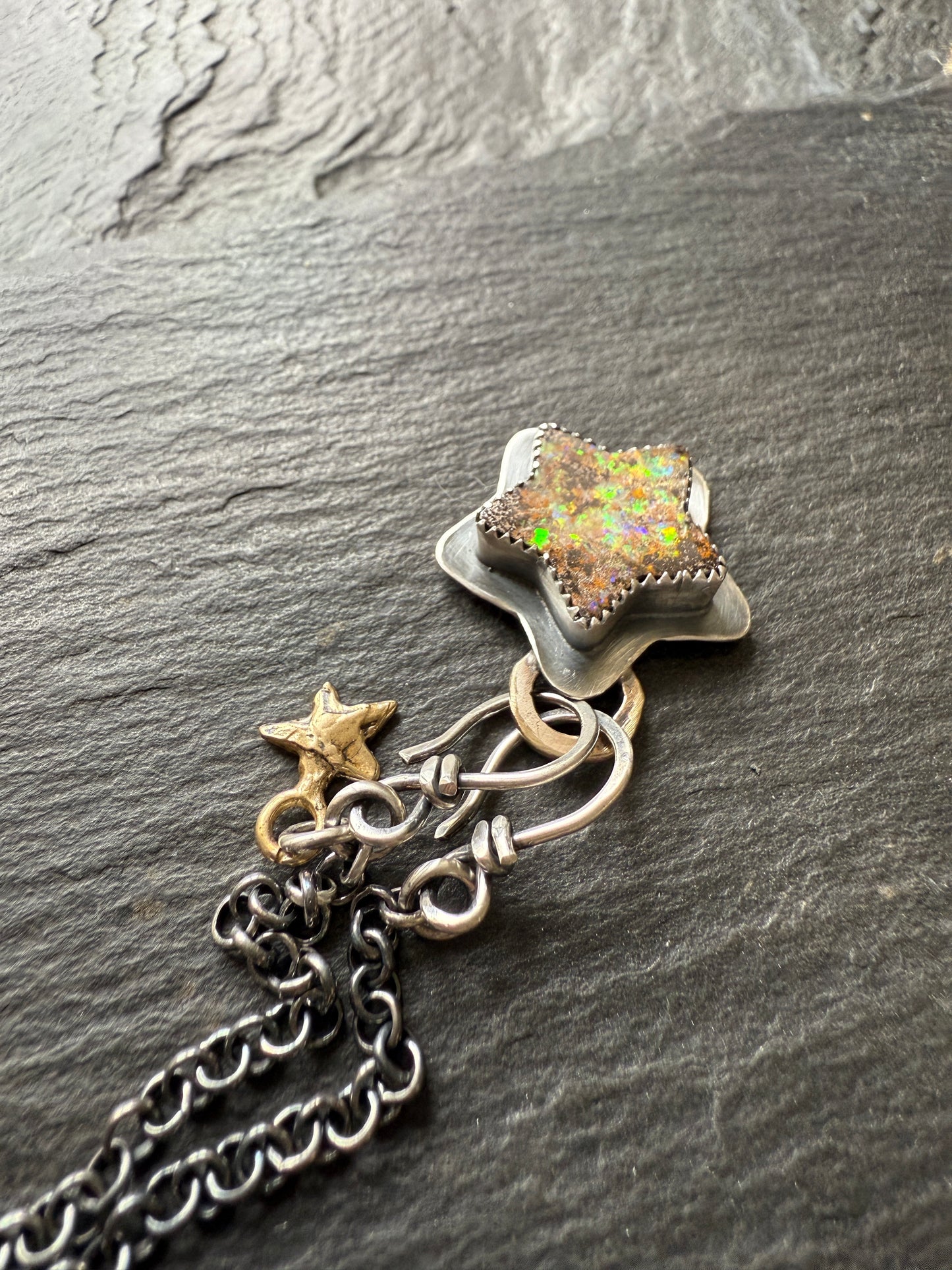 Star Boulder Opal Necklace