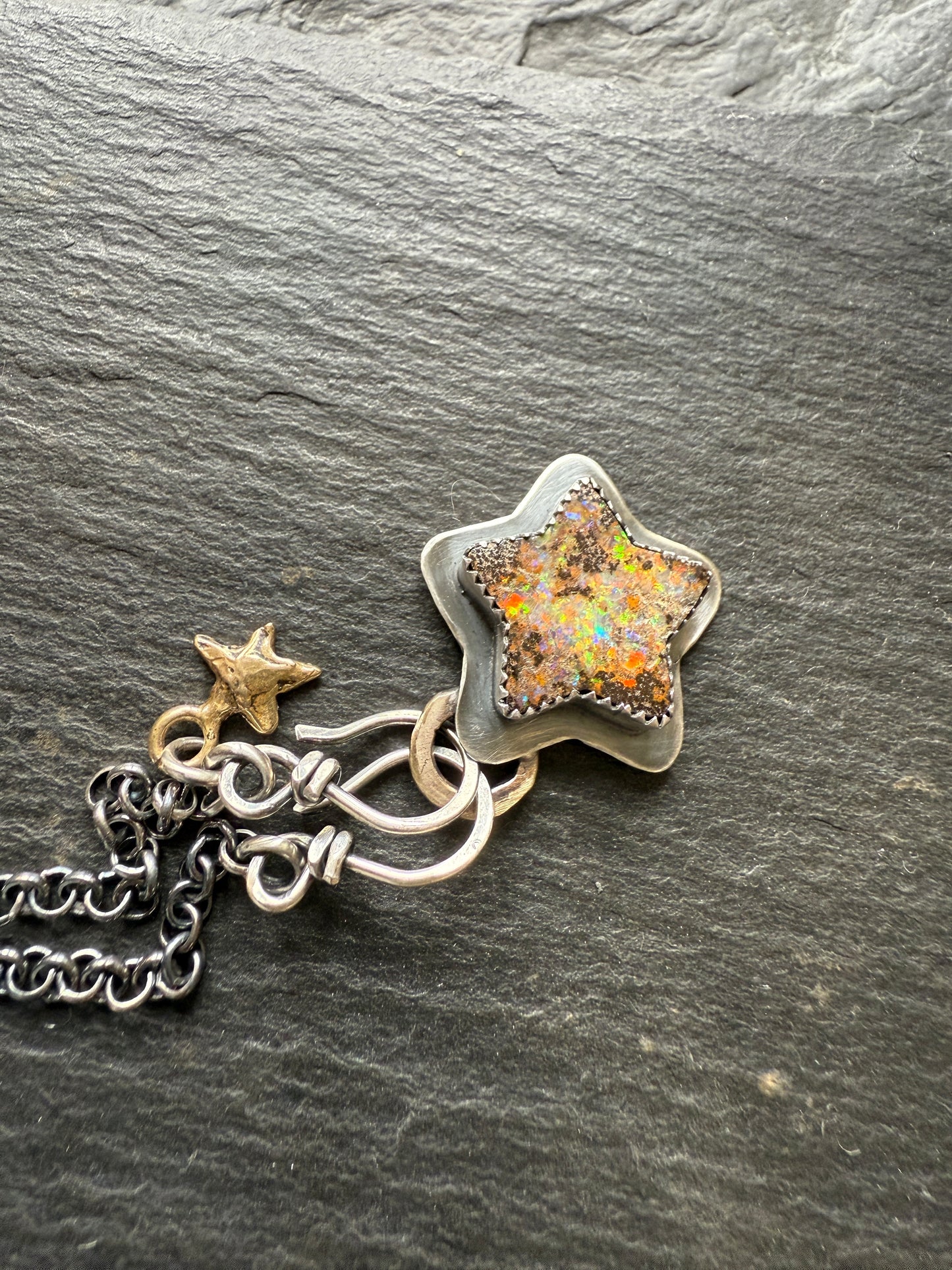Star Boulder Opal Necklace