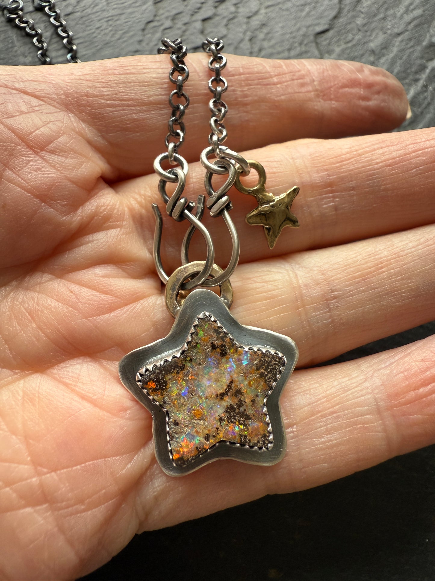 Star Boulder Opal Necklace