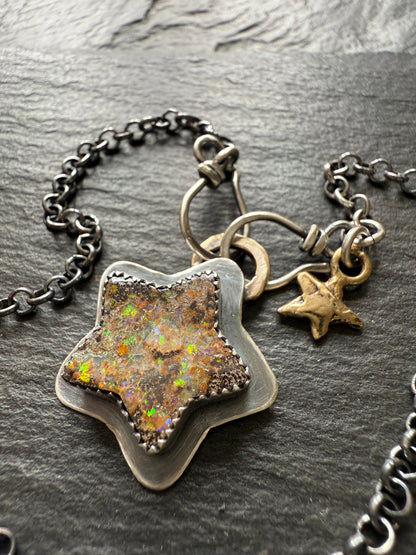 Star Boulder Opal Necklace