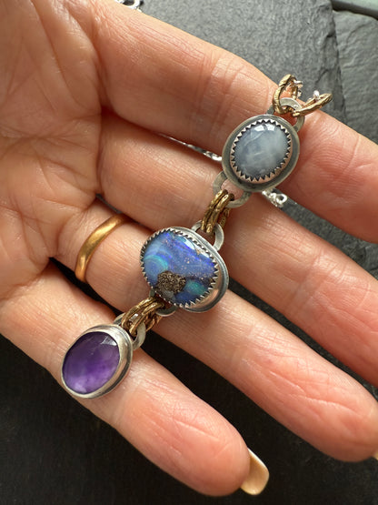 Triple Gemstone Necklace