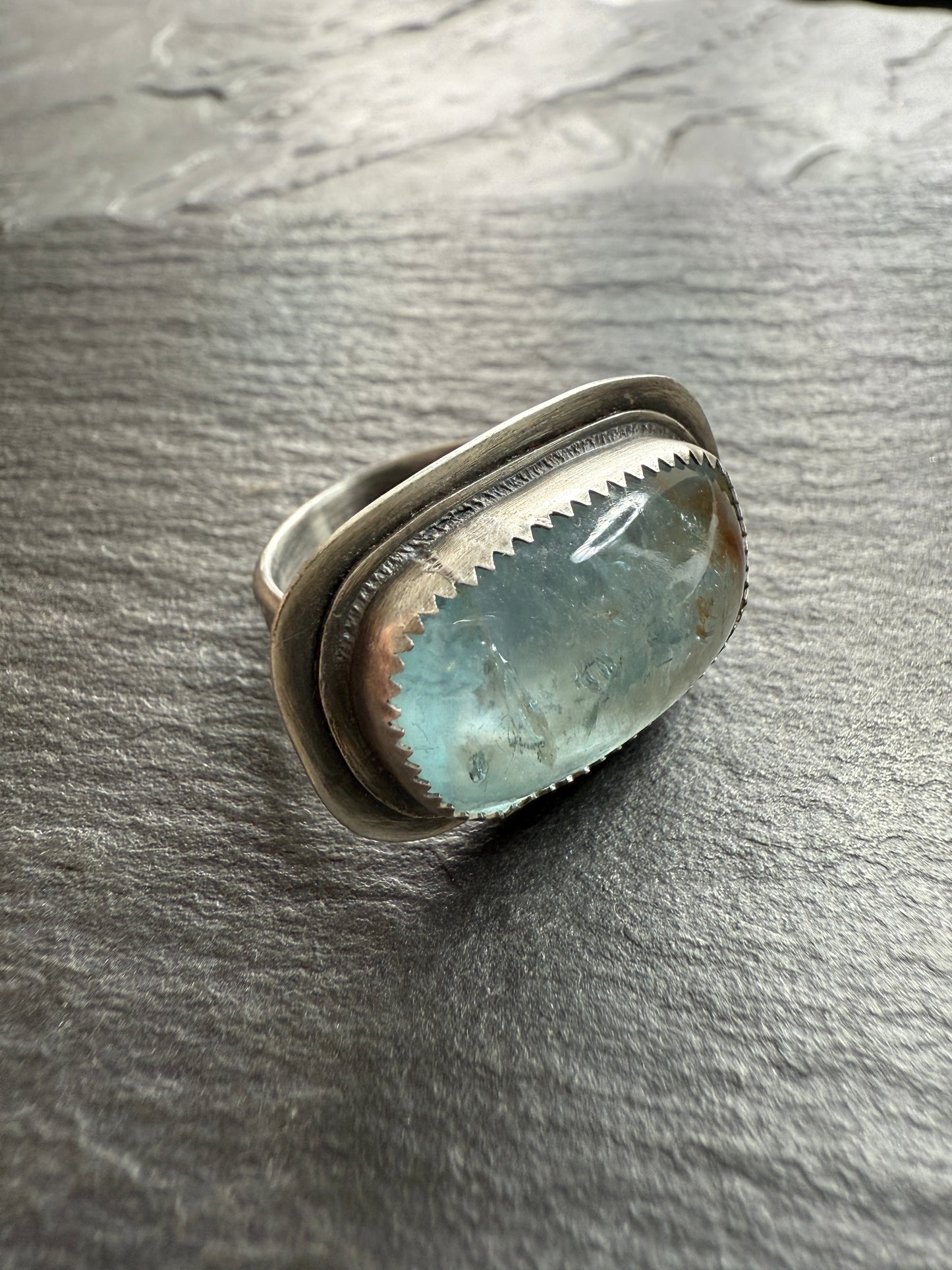 Statement Aquamarine Ring 7