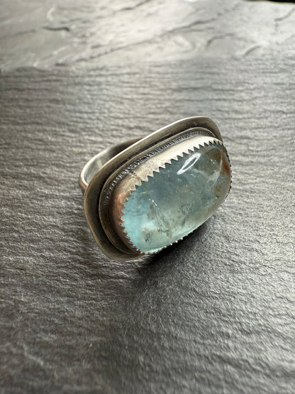 Statement Aquamarine Ring 7