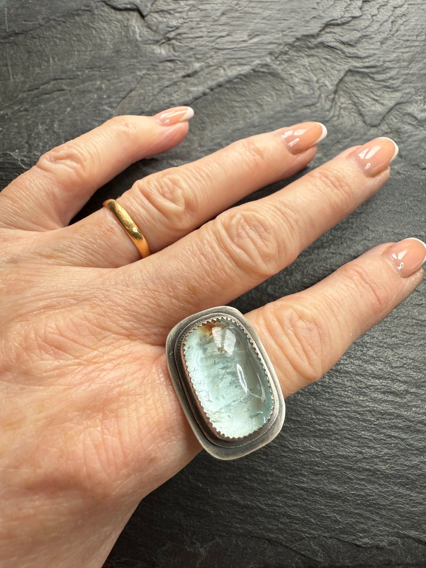 Statement Aquamarine Ring 7