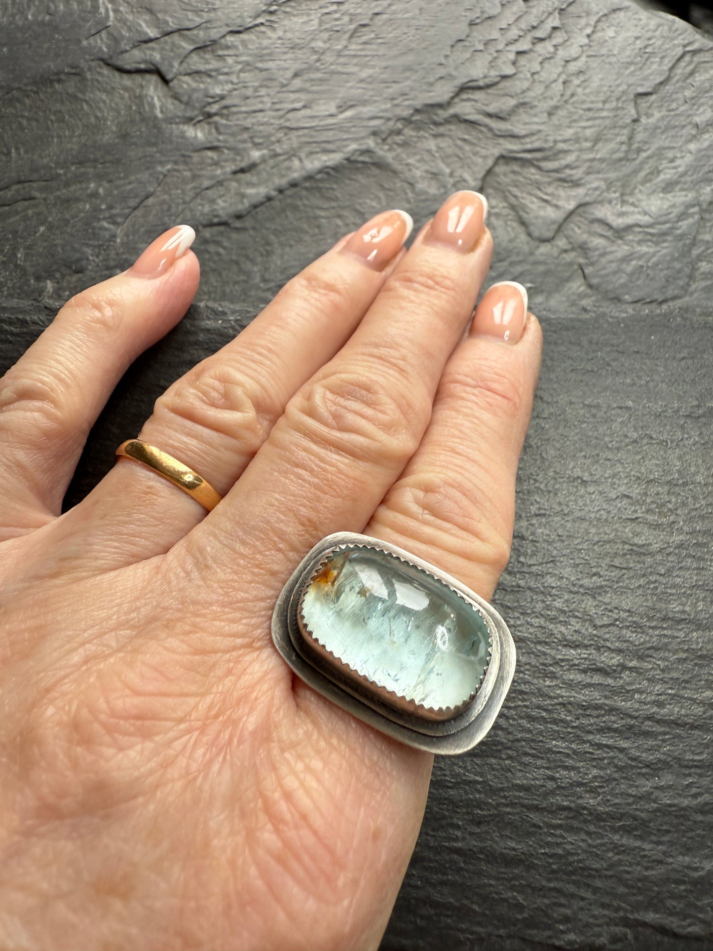 Statement Aquamarine Ring 7
