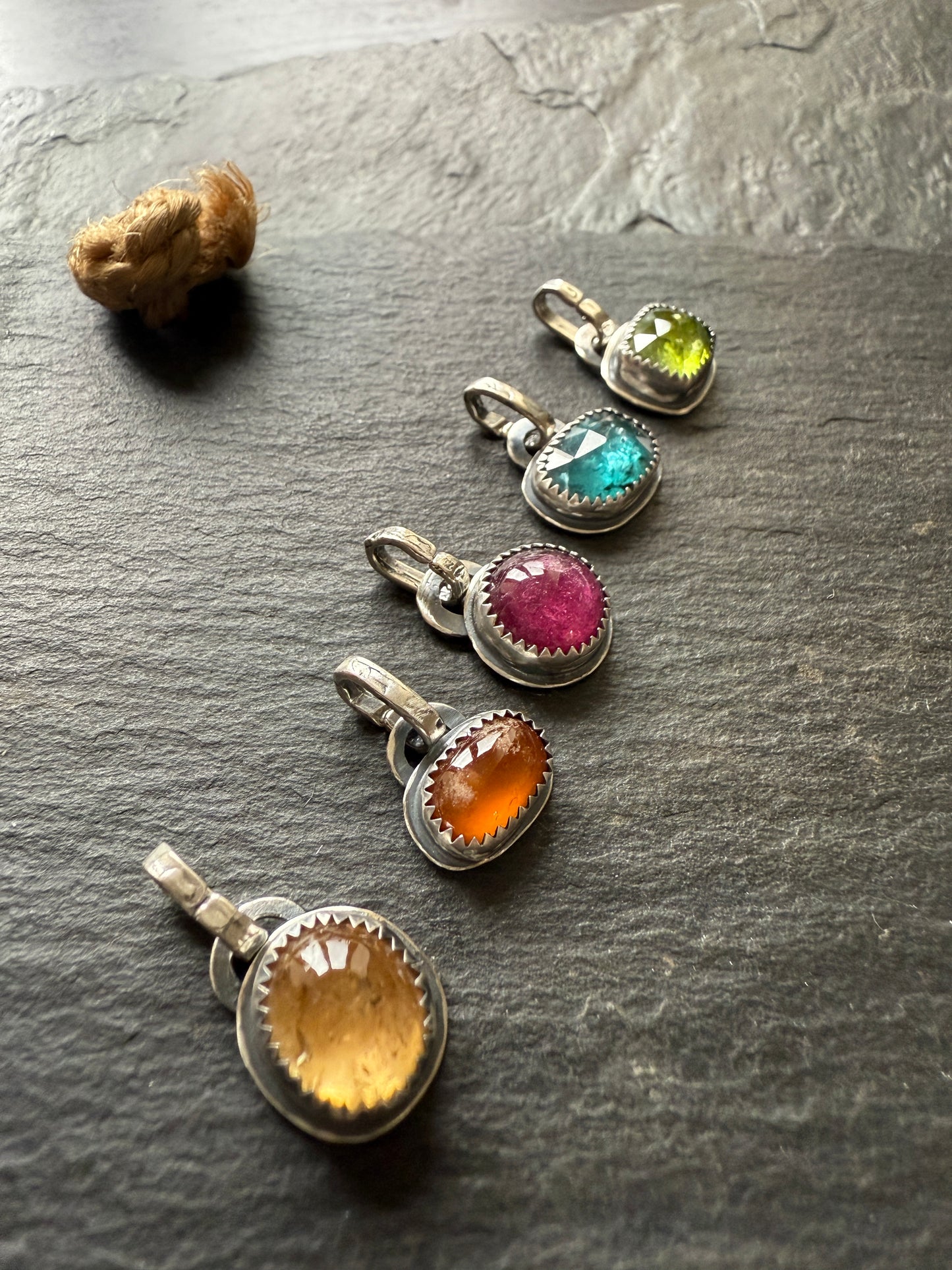 Dainty gemstone pendants