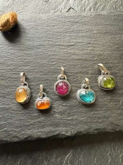 Dainty gemstone pendants