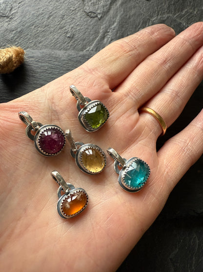 Dainty gemstone pendants