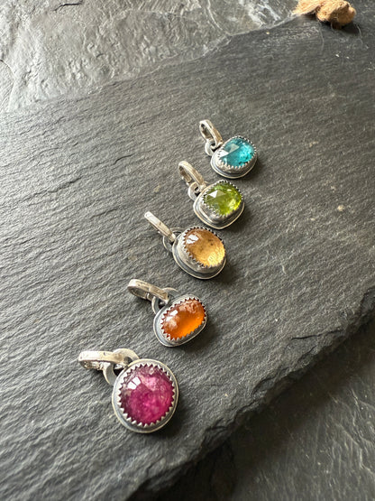 Dainty gemstone pendants