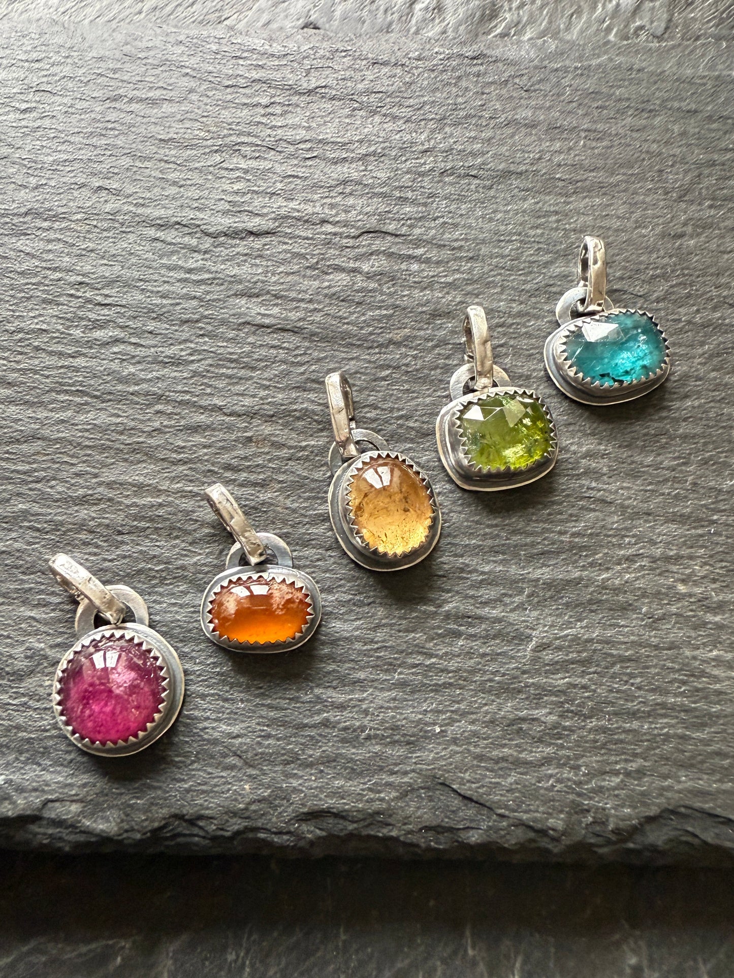 Dainty gemstone pendants