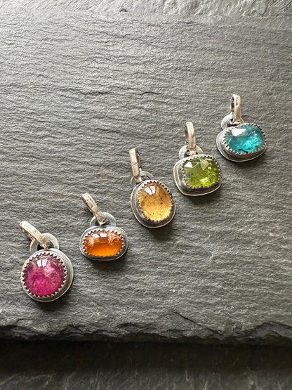 Dainty gemstone pendants