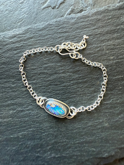 RESERVED for Mary Jane - Opal Chain Bracelet