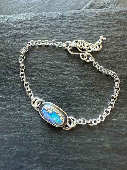 RESERVED for Mary Jane - Opal Chain Bracelet