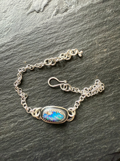 RESERVED for Mary Jane - Opal Chain Bracelet