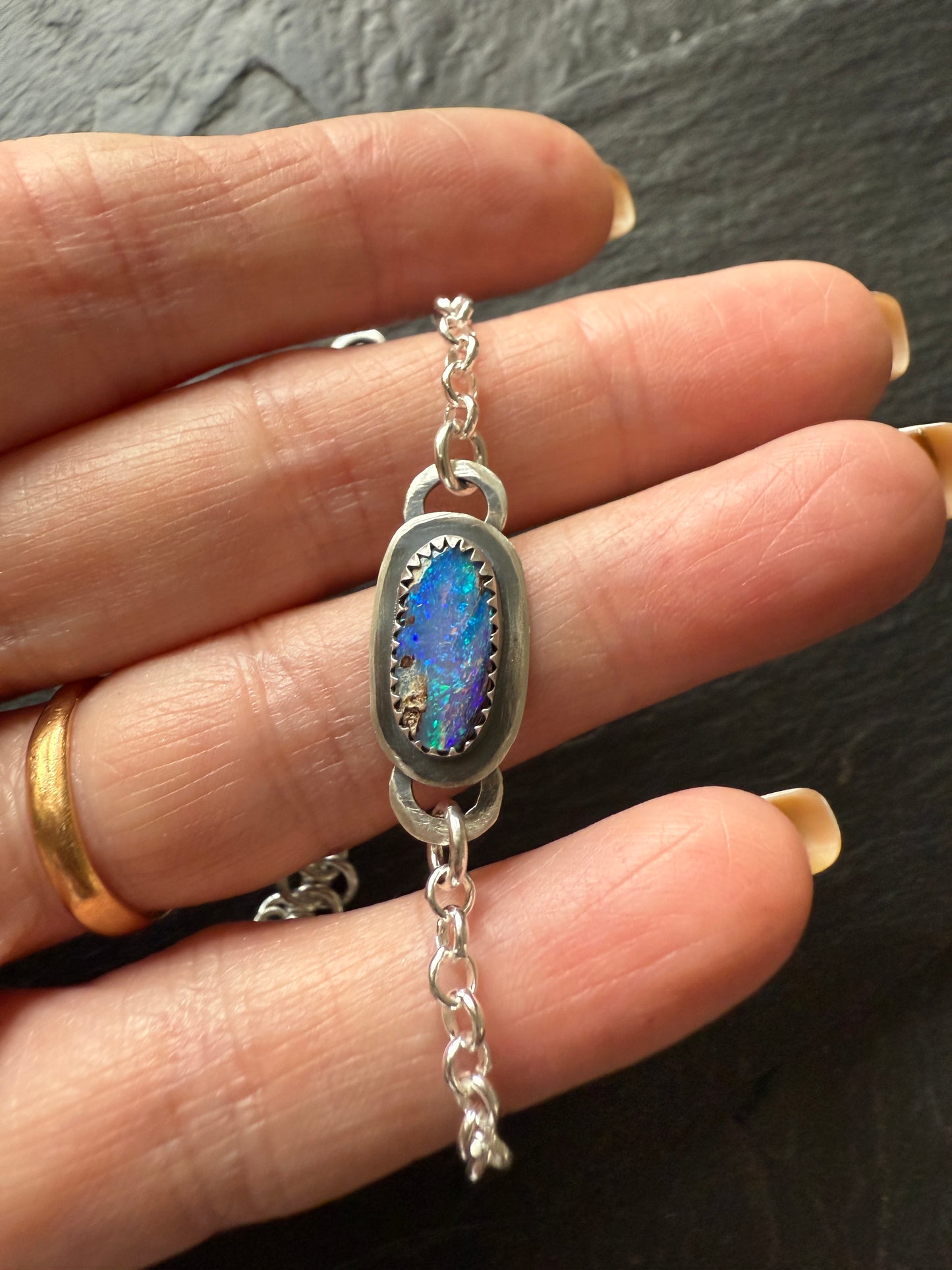 RESERVED for Mary Jane - Opal Chain Bracelet