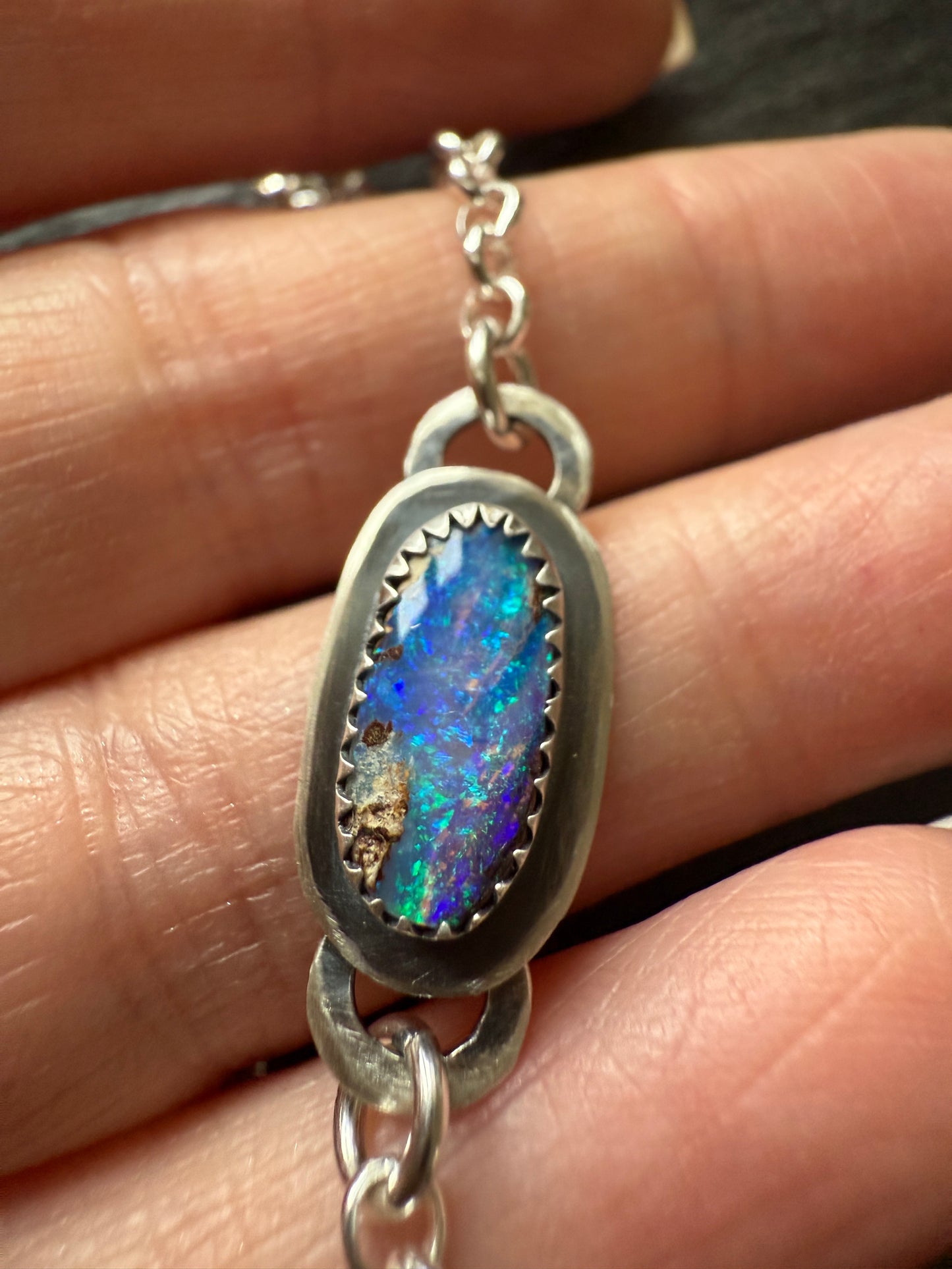 RESERVED for Mary Jane - Opal Chain Bracelet