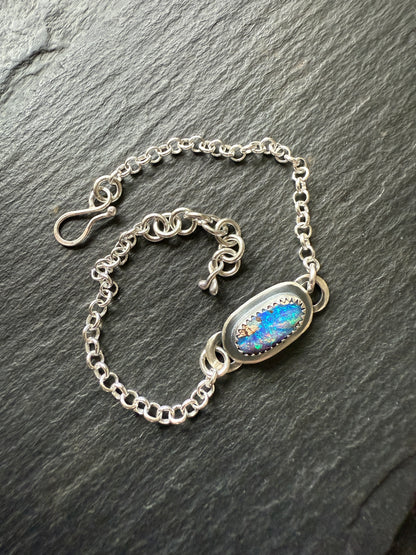 RESERVED for Mary Jane - Opal Chain Bracelet