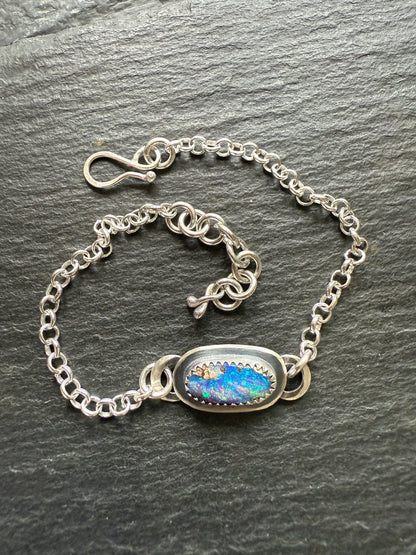 RESERVED for Mary Jane - Opal Chain Bracelet