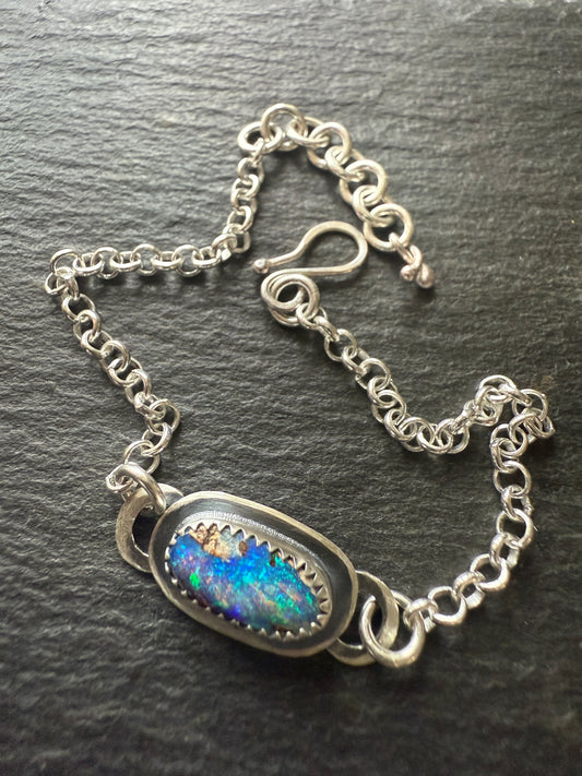 RESERVED for Mary Jane - Opal Chain Bracelet