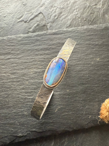 Blue opal bangle