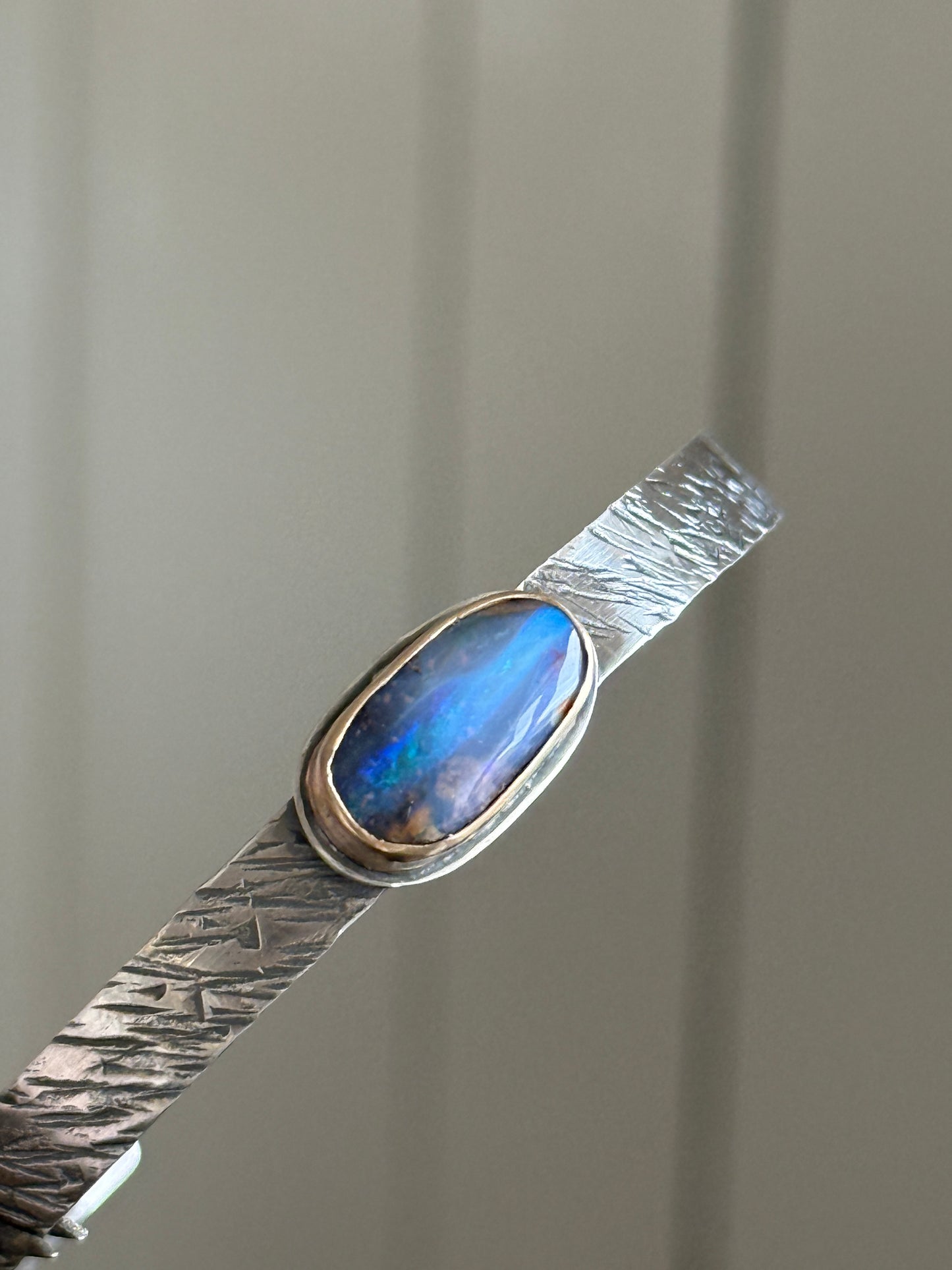 Blue opal bangle