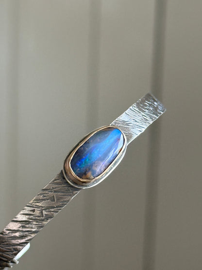 Blue opal bangle