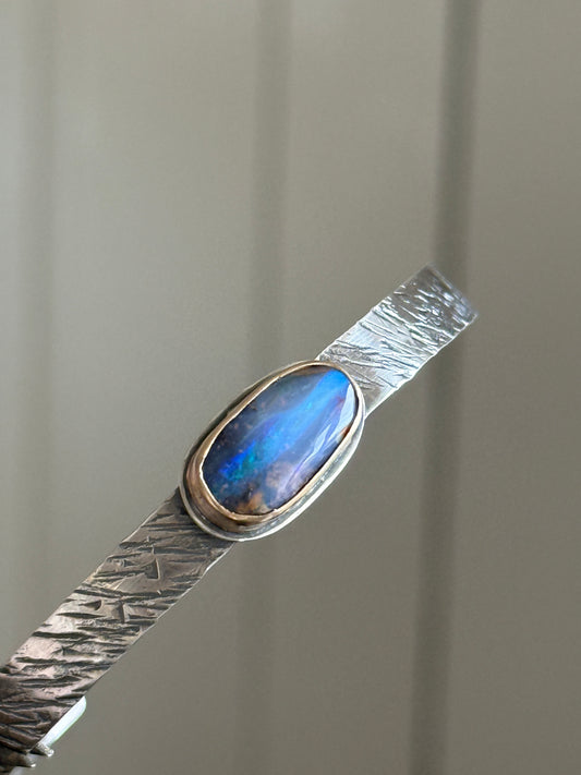 Blue opal bangle