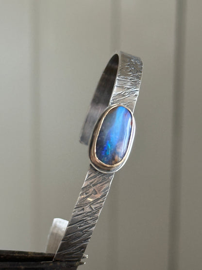 Blue opal bangle