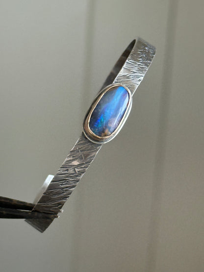 Blue opal bangle